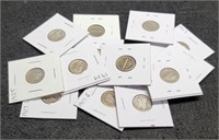 (14) Different Date Mercury Dimes: