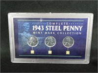 COMPLETE 1943 STEEL PENNY MINT MARK COLLECTION