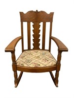 Nice antique oak rocking chair