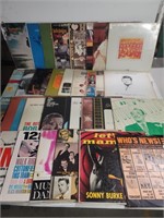 Forty LP records, box lot