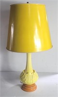 Vintage yellow ceramic lamp 35" x 8" lamp shade