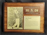 Luke Donald Northwestern University HOF Plaque