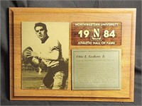 Otto E. Graham, Jr. Northwestern 1984 HOF Plaque