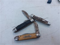 Three vintage knives