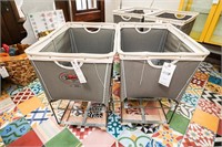 (2) Cloth Laundry Carts on Wheels