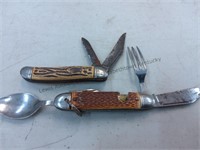 Camping knife and pocket knife