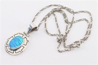 Opal & Sterling Pendant on Chain