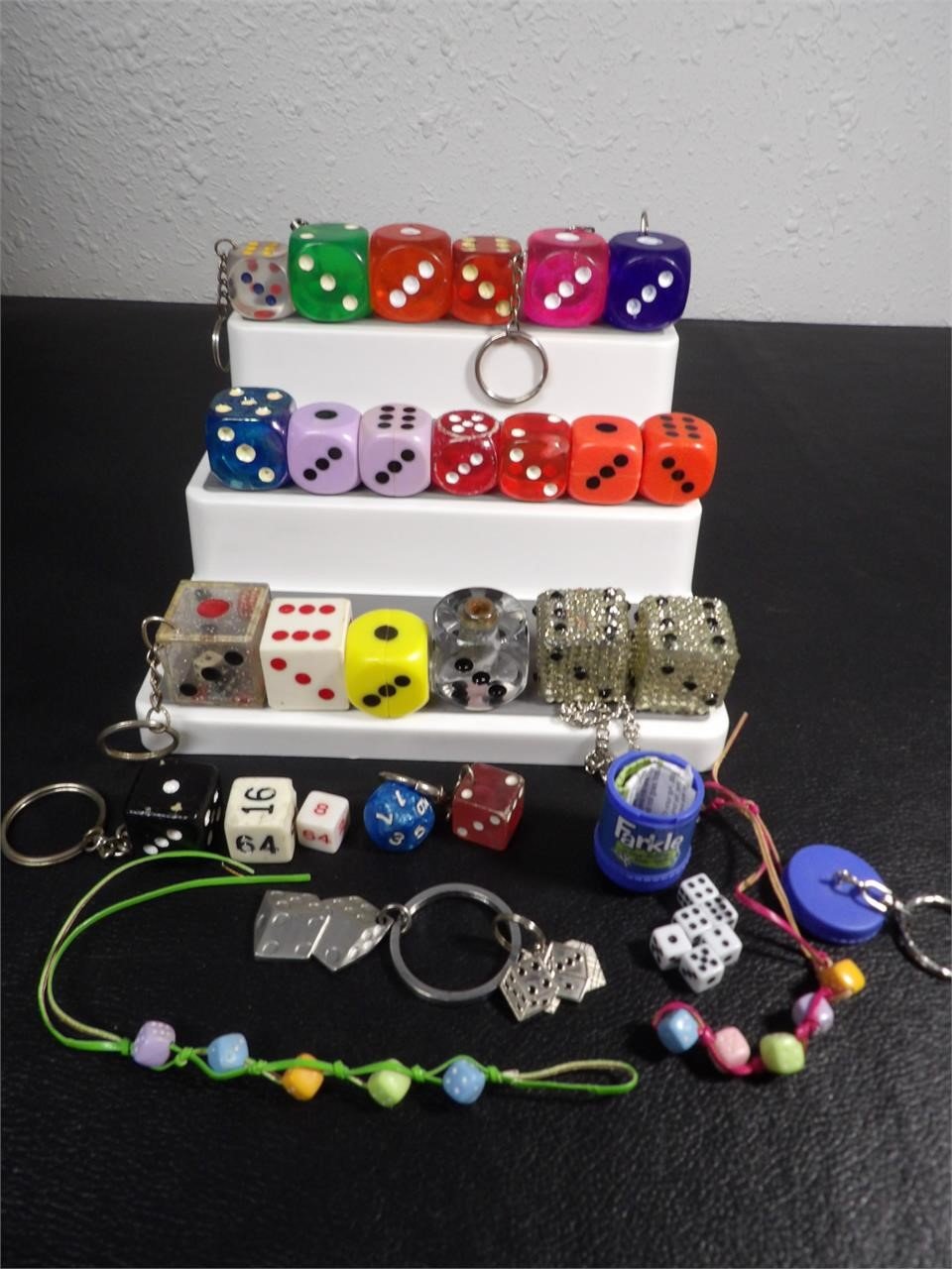 Lot of Dice Mostly Key Chains