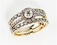 Jewelry 14kt White Gold Diamond Wedding Ring Set