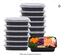 150 sets,  24 oz Plastic Meal Prep Containers