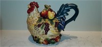 Colorful Rooster Tea Pot