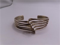 Sterling 5-Stranded 5.75" Bracelet 3/4"front 18g