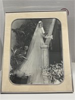 Vintage Black & White Wedding Picture and Frame