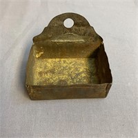 Antique Tin Kitchen Match Holder, Missing Lid
