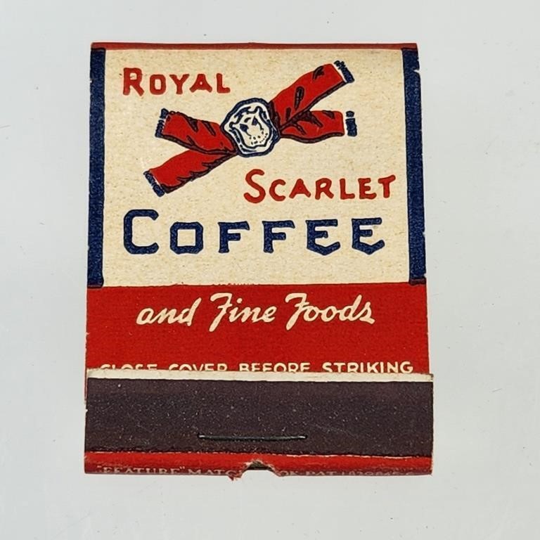 ROYAL SCARLET COFFEE FEATURE MATCHBOOK