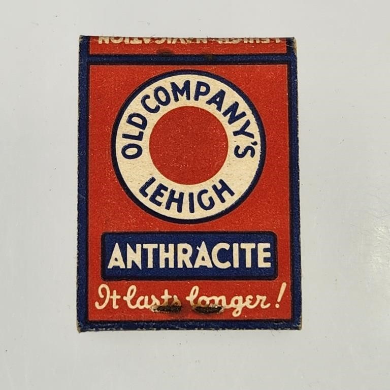 OLD COMPANY'S LEHIGH ADV. FEATURE MATCHBOOK