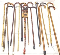 ASSORTED WOOD CANES