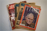 VINTAGE TIME, NEW YORK TIMES & LIFE MAGAZINES LOT