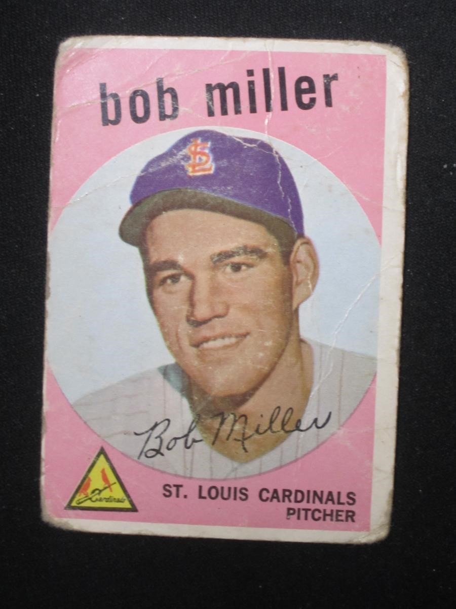 1959 TOPPS #379 BOB MILLER CARDINALS