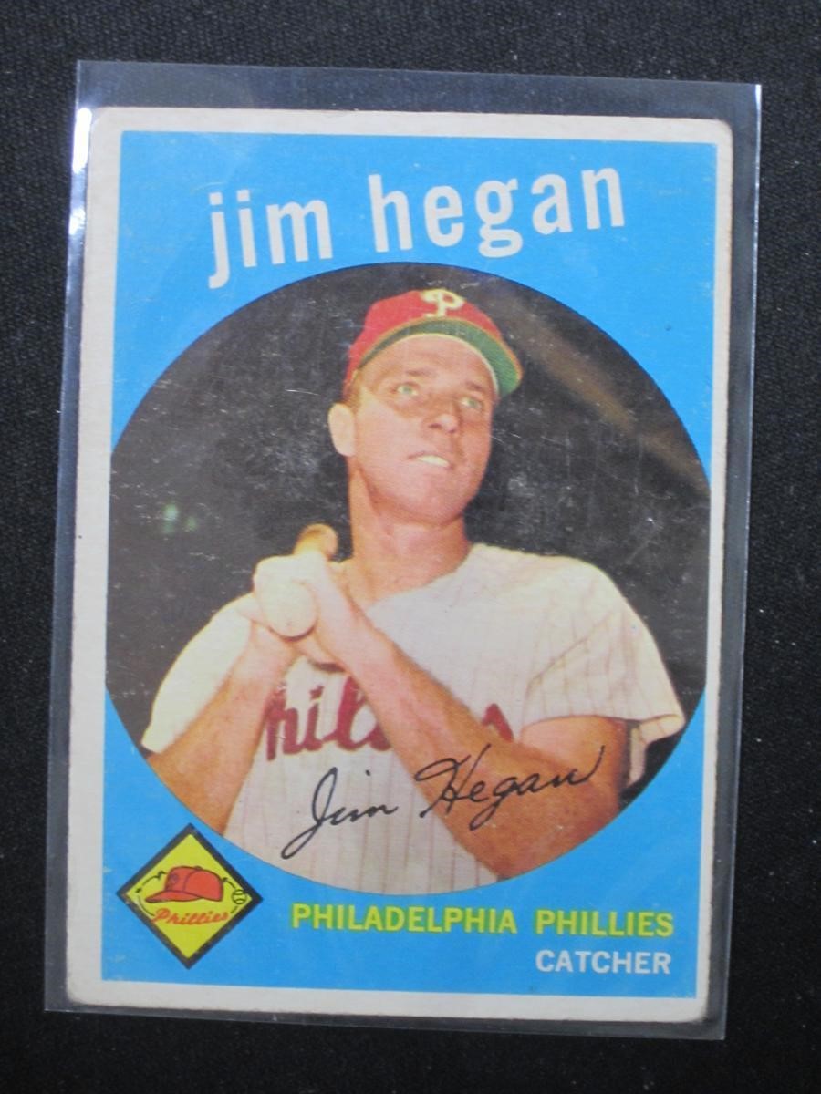 1959 TOPPS #372 JIM HEGAN PHILLIES VINTAGE