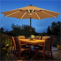 $179  BLUU MAPLE 10 FT Solar Patio Umbrella Beige