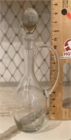 Etched crystal decanter