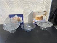 3 Glass Cake Stands