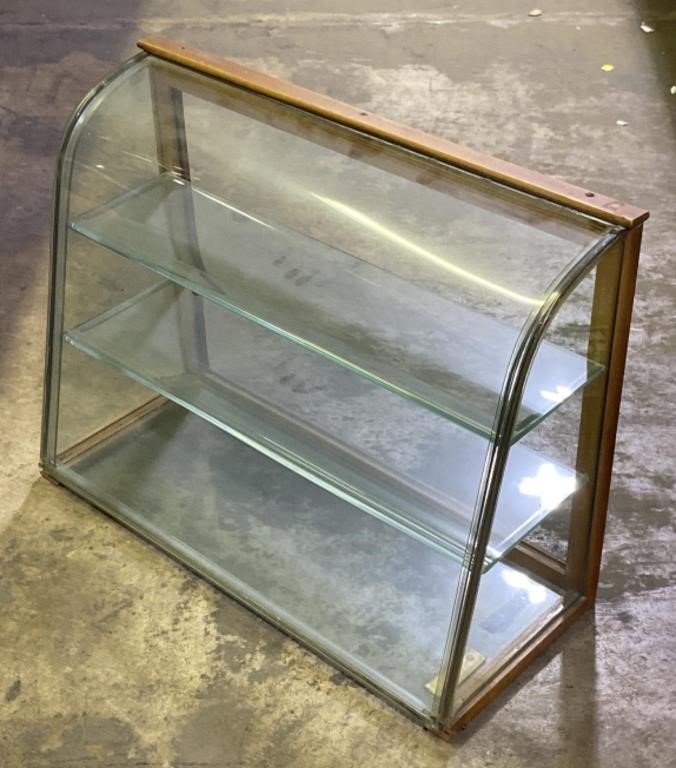 (E) Wooden Display Cabinet, 25x19x11in 
*no back