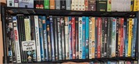 Shelf of DVDs