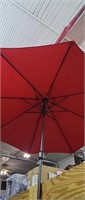 9' Patio Umbrella, Red * has dent on pole,