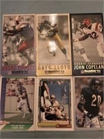 A lot of football cards including extra long cards