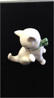 One white porcelain Goebel cat figure