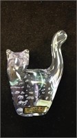 One glass cat figure made by Mantorp Sweden