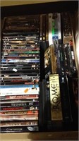 Box lot of 60 DVD movies including some series
