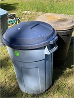 (2) Plastic Trash Cans