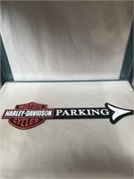 Harley Davidson Parking cast iron sign 19”x 5.5”