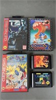 5pc Sega Genesis Videogames w/ Sonic