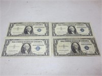 (3) 1957 & One 1935-D $1 Silver Certificates B