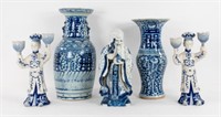 Five Pcs. Chinese Blue and White