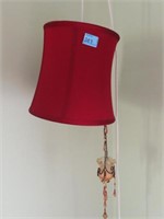 HANGING LAMP WITH SHADE AND HANGING VOTIVE