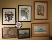 (12) vintage prints of Wartime and Military era