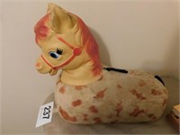 Vintage Horsey seat, plastic head, plush body