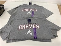 2 New Atlanta Braves Size XXL T-Shirts
