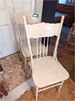 2 oak painted chairs