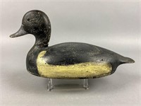 Bluebill Drake Duck Decoy Attributed