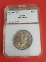 1937 Roanoke Comm 50 Cent PCI Graded