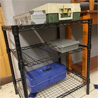 Wire Rack w/ Tackle Boxes