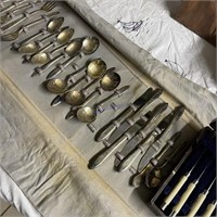 Vintage Steak Knives w/ Silver Plate