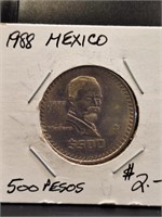 1988 Mexican coin