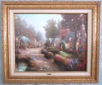 THOMAS KINKADE COBBLESTONE LANE I FRAMED PRINT